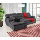 Ver imagem 4 de Sofá Retrátil e Chaise Orlando 220x150-chumbo