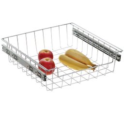 Gaveta Fruteira Deslizante Baixa Slim de Aramado Cromado 47x38cm Schmitt - 2 Gaveta Fruteira Deslizante Baixa Slim de Aramado Cromado 47x38cm Schmitt - 2