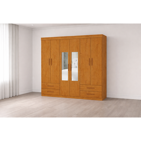 Guarda Roupa 6 Portas 4 Gav 2 Espelhos Allure -grand Line