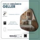 Ver imagem 4 de Espelho Orgânico Geller 70x50cm Decorativo Grande Barato - Fita Dupla Face