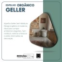 Ver imagem 2 de Espelho Orgânico Geller 70x50cm Decorativo Grande Barato - Fita Dupla Face