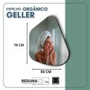 Ver imagem 3 de Espelho Orgânico Geller 70x50cm Decorativo Grande Barato - Fita Dupla Face