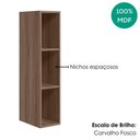 Ver imagem 4 de Armario Aereo 3 Nichos MDF 20x90 cm Kali 16675 Carvalho Toq Nicioli