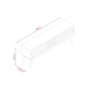 Ver imagem 4 de Rack Frizz com 2 Portas 182 Cm - Off White/imbuia