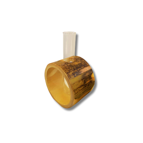 Vaso de Bambu Elegante: Tubo de Ensaio Botânico 16cm X 10cm