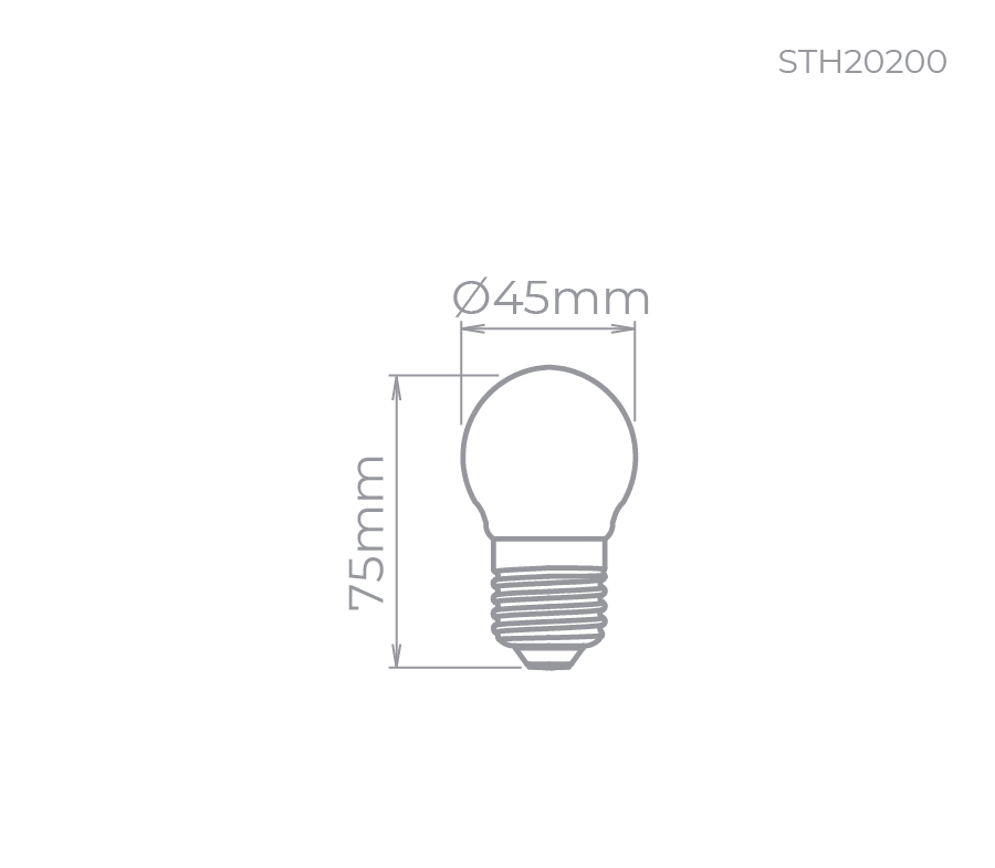 2,5W MINI BULBO MILKY FILAMENTO 2700k STH20200/27 STELLA - 2