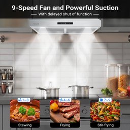 Coifa Amzchef de Embutir 30" com 900 Cfm e Ventilador de 9 Velocidades (inox) - 3