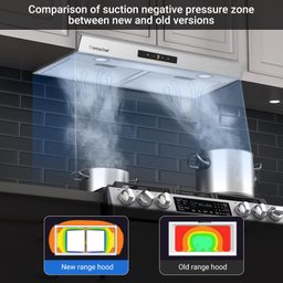 Coifa Amzchef de Embutir 30" com 900 Cfm e Ventilador de 9 Velocidades (inox) - 5