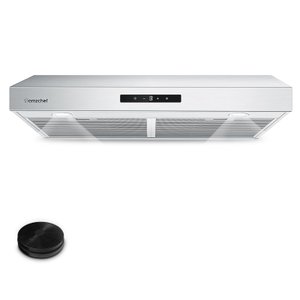 Coifa Amzchef de Embutir 30" com 900 Cfm e Ventilador de 9 Velocidades (inox)