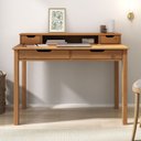 Ver imagem 1 de Escrivaninha Funcional Organizadora Madeira 2 Nichos 4 Gav Freijó Raul Idimex