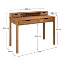 Ver imagem 3 de Escrivaninha Funcional Organizadora Madeira 2 Nichos 4 Gav Freijó Raul Idimex