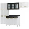 Cozinha de Aço Completa Diamante 14 Portas 3 Gavetas com Vidro Branco/Preto 818470 - Telasul - 2