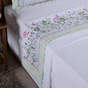 Ver imagem 4 de Jogo de Lençol 3 Peças Completo Girl Cama Solteiro Menina 300 Fios Estampa Digital Branco