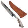 Faca Artesanal Forjada Anel Integral Brut Forge 10' Coroa Chifre de Cervo 10mm Churrasco - 1