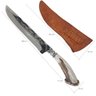 Faca Artesanal Forjada Anel Integral Brut Forge 10' Coroa Chifre de Cervo 10mm Churrasco - 4