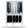 Arara cabideiro aramado trilho parede closet loja suspenso Br 1,60 m - 1