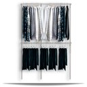 Ver imagem 1 de Arara cabideiro aramado trilho parede closet loja suspenso Br 1,60 m