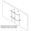 Ver imagem 2 de Arara cabideiro aramado trilho parede closet loja suspenso Br 1,60 m