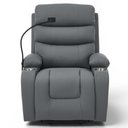 Ver imagem 4 de Poltrona Reclinável Niara com Elevação e Massageadora Sintético Cinza Mpozenato 82cm 130kg