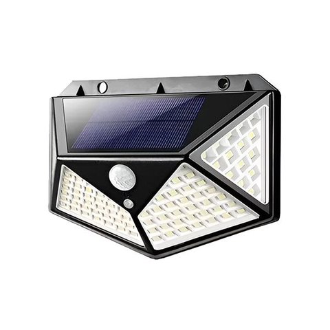 Luminária Solar de Parede com 100 Leds Sensor de Movimento