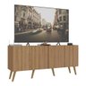 Rack Retrô para Tv até 50 Polegadas com 4 Portas Multimóveis Mp1071 Rustic/natural - 3