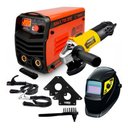 Ver imagem 1 de INVERSORA SOLDA 200A MMA TIG BIVOLT + ESMERILHADEIRA + KIT 110V/220V