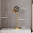 Ver imagem 5 de Abajur Luminaria de Mesa Moderno Michelle Inclinado Globo 10cm Decoração Casa Sala Quarto Escritório