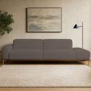 Ver imagem 2 de Sofá Living Unne 3 Lugares 210cm Terminal Esquerdo Bouclé Marrom - Nexta Casa