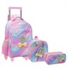 Kit Mochila Infantil Candy Menina Estojo Lancheira Térmica:rosa - 1
