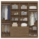 Ver imagem 6 de Quarto Completo Casal Guarda Roupa 8PT Liverpool + Cômoda Marabá Grafite S. Andirá