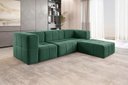 Ver imagem 1 de Sofá Modular com Puff 3 Lugares Linho Verde na Caixa 258cm