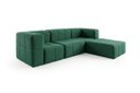 Ver imagem 3 de Sofá Modular com Puff 3 Lugares Linho Verde na Caixa 258cm