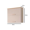 Ver imagem 3 de Armário de Cozinha Modulado Bella C/2portas Basculantes 80 Cm Freijo/titanium - Mgm