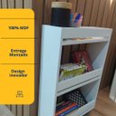 Ver imagem 7 de Carrinho Auxiliar para Organização de Brinquedos, Estante Infantil Livro Organizador Brinquedos