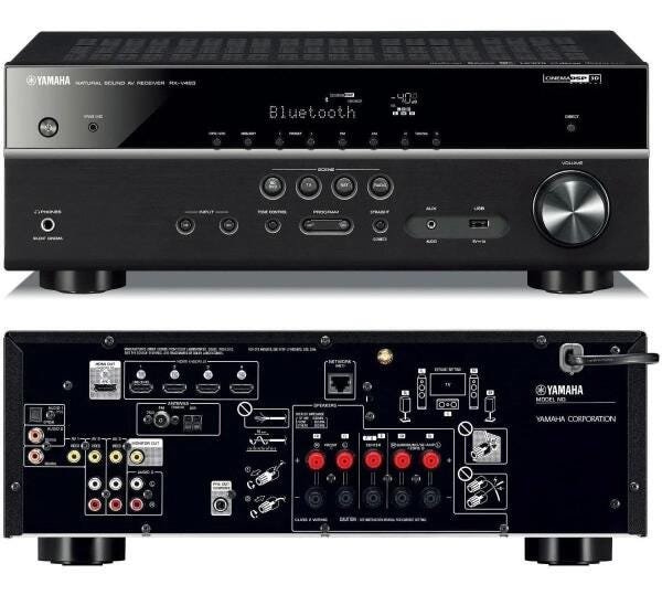 Receiver Yamaha Rx-V483 Musiccast 5.1 Canais Bluetooth