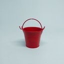 Ver imagem 1 de Mini Balde Colorido Alumínio c/ Alça Decoração Lembrancinha - Balde Alumínio Vermelho