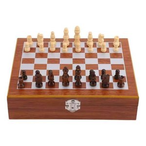 Kit Jogo de Xadrez com Cantil Inox Portátil