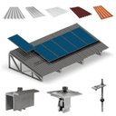 Ver imagem 1 de Kit Estrutura Suporte Fixador para 06 Placas Solar Alumínio e Inox Telha Fibro Ondulada em Viga Metá