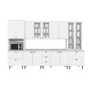 Ver imagem 1 de Cozinha com Pés 8 Peças (2 Armários + 2 Paneleiros + 2 Balcões + 2 Complementos) C5p51 Branco