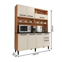 Ver imagem 5 de Cozinha Compacta Vitória 7 Portas 2 Gavetas Freijó/off White - Panorama Móveis