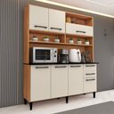 Ver imagem 1 de Cozinha Compacta Vitória 7 Portas 2 Gavetas Freijó/off White - Panorama Móveis