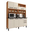 Ver imagem 3 de Cozinha Compacta Vitória 7 Portas 2 Gavetas Freijó/off White - Panorama Móveis