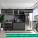 Ver imagem 7 de Cozinha Armário 6 Peças Balcão com Tampo Etna Grafite Poliman