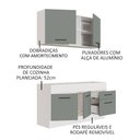 Ver imagem 5 de Armário de Cozinha Compacta 150cm Branco/Cinza Agata Madesa 02