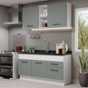 Ver imagem 1 de Armário de Cozinha Compacta 150cm Branco/Cinza Agata Madesa 02