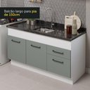 Ver imagem 7 de Armário de Cozinha Compacta 150cm Branco/Cinza Agata Madesa 02