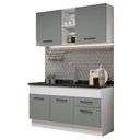 Ver imagem 3 de Armário de Cozinha Compacta 150cm Branco/Cinza Agata Madesa 02
