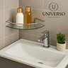 Kit Acessórios Banheiro Inox Lavabo + 2 Porta Shampoo Canto - 8