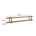 Ver imagem 2 de Prateleira Suspensa Multiuso Smart MDF e Metal 218cm Louro com Preto