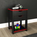 Ver imagem 2 de Gaveteiro Gamer Multiuso Preto com Vermelho Tecnomobili Me4163 Cor: Preto/vermelho